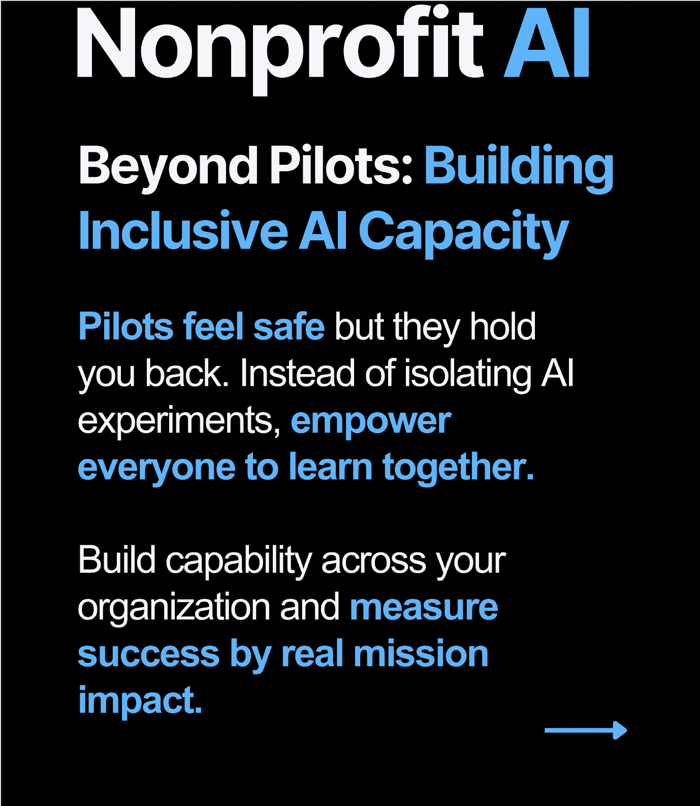 Beyond Pilots: Building Inclusive AI Capacity